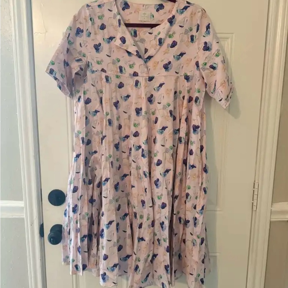 Floral Dress - Pink and Blue